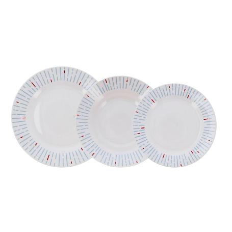 VAJILLA PORCELANA 18 PIEZAS DENVER
