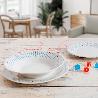 VAJILLA PORCELANA 18 PIEZAS DENVER