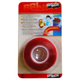 CINTA ADHESIVA 2 CARAS TRANSPARENTE 19X1,5M