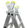 ESCALERA ALUMINIO 2 TRAMOS 12+12 PELDAÑOS. PLEGABLE, ANTIDESLIZANTE, RESISTENTE