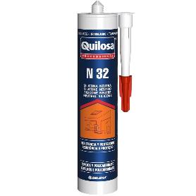 SELLADOR DE SILICONA NEUTRA ORBASIL N-32. TRANSPARENTE. CARTUCHO. 300 ML. PARA ESPEJOS - QUILOSA