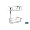 CESTA DE DUCHA PORTAGEL DOBLE DE ACERO INOXIDABLE 304