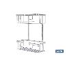 CESTA DE DUCHA PORTAGEL DOBLE DE ACERO INOXIDABLE 304