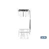 CESTA DE DUCHA PORTAGEL DOBLE DE ACERO INOXIDABLE 304