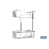 CESTA DE DUCHA PORTAGEL DOBLE DE ACERO INOXIDABLE 304