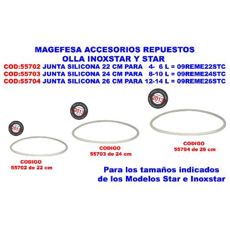 JUNTA SILICONA OLLA 12/14 LITROS