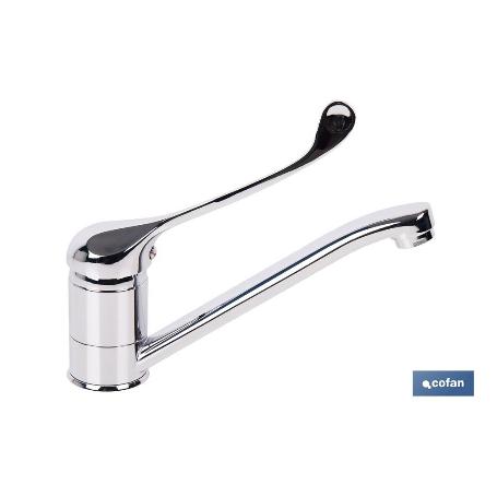 GRIFO DE COCINA MONOMANDO CON MANETA HIGIÉNICA