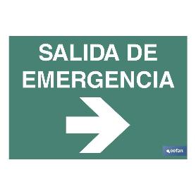 SEÑAL LUMINISCENTE 297X210MM. SALIDA DE EMERGENCIA TEXTO