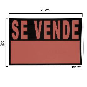 CARTEL SE VENDE  70X50 CM.