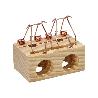 TRAMPA DE MADERA PARA RATONES 2 AGUJEROS Ø 28 MM.