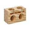 TRAMPA DE MADERA PARA RATONES 2 AGUJEROS Ø 28 MM.