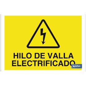 SEÑAL POLIESTIRENO 297X210 HILO DE VALLA ELECTRIFICADO