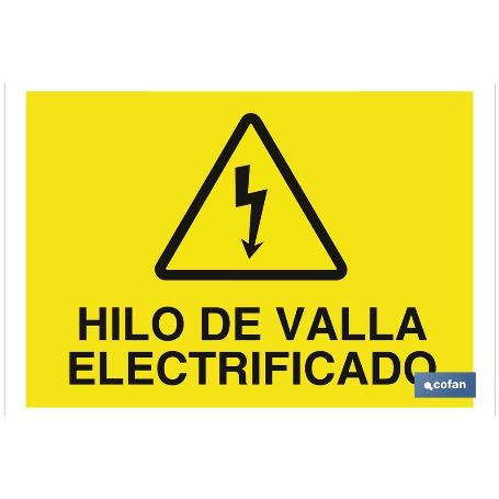 SEÑAL POLIESTIRENO 297X210 HILO DE VALLA ELECTRIFICADO