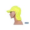 GORRA AMARILLA FLUORESCENTE CON PROTECCIÓN DE NUCA