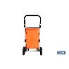 CARRO DE LA COMPRA AZUL MARINO ABATIBLE DE ALUMINIO CON 6 RUEDAS GIRATORIAS 53 L