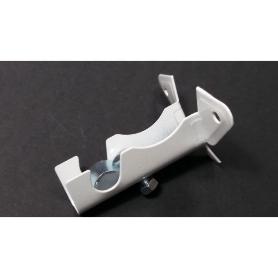 SOPORTE BARRA  1 12 FRENTE BLANCO CON TORNILLO 1200103