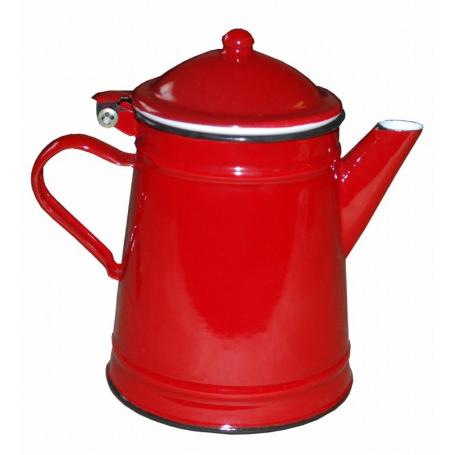 CAFETERA CONICA ROJA 1 L18X18 CM