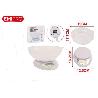 BASCULA DIGITAL DE COCINA CON BOL BLANCO 5 KGS - 1 GR 17,7X19 CMS EMIPRO