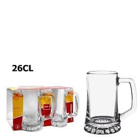26 CLS COK JARRA CRISTAL CERVEZA MODELO  AMBERES - PAQUETE 2 UNIDADES
