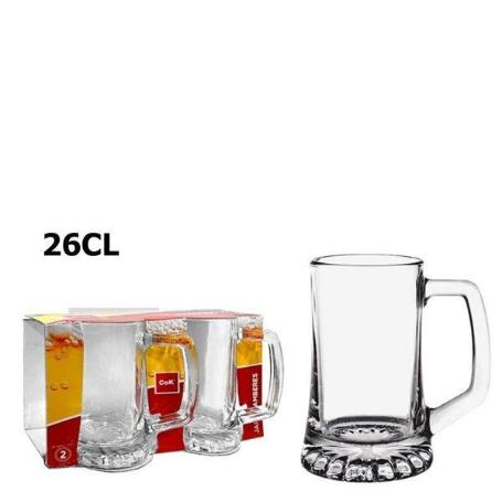 26 CLS COK JARRA CRISTAL CERVEZA MODELO  AMBERES - PAQUETE 2 UNIDADES