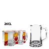 26 CLS COK JARRA CRISTAL CERVEZA MODELO  AMBERES - PAQUETE 2 UNIDADES