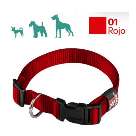 ARPPE COLLAR NYLON BASIC REGULABLE ROJO 15-25CM X 1 CM  2240010001