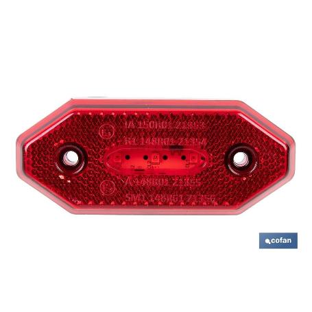 LUZ TRASERA LED CON REFLECTOR 12V/24V ROJA