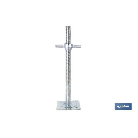 BASE SOPORTE NIVELADORA DE ANDAMIO DE 34 X 500 MM