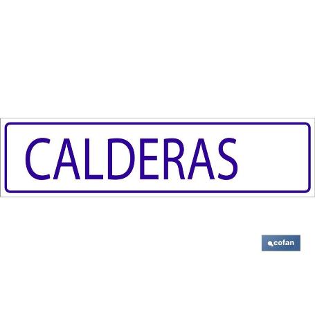 SEÑAL GLASSPACK ADHESIVA 250X62MM. CALDERAS