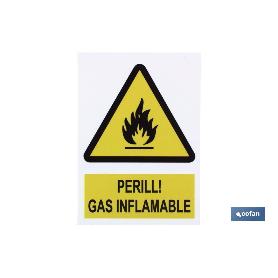 SEÑAL POLIESTIRENO 297X210 MM PERILL GAS INFLAMABLE