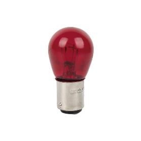 LÁMPARA COFAN 2 POLOS ROJA CENTRADA P21/5W (BAY15D) 12V   CAJA 10 UNID.