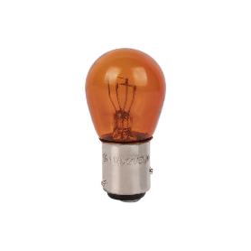 LÁMPARA COFAN 2 POLOS ÁMBAR DESCENTRADA P21/5W (BAZ15D) 12V   CAJA 10 UNID.