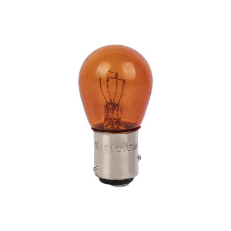 LÁMPARA COFAN 2 POLOS ÁMBAR DESCENTRADA P21/5W (BAZ15D) 12V VENTA UNITARIA