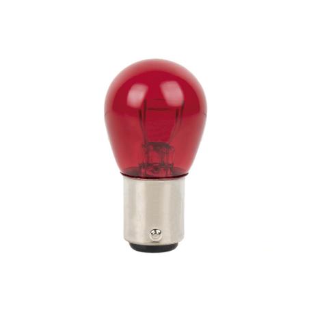 LÁMPARA COFAN 2 POLOS ROJA DESCENTRADA P21/5W (BAW15D) 12V VENTA UNITARIA