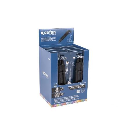 EXPOSITOR DE CÚTER ANTIDESLIZANTE HEAVY DUTY 25 MM 12 UDS.