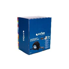 EXPOSITOR FLEXÓMETRO HOJA NEGRA DOBLE CARA 19 MM X 5 M 12 UDS.