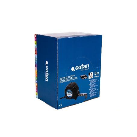 EXPOSITOR FLEXÓMETRO HOJA NEGRA DOBLE CARA 19 MM X 5 M 12 UDS.