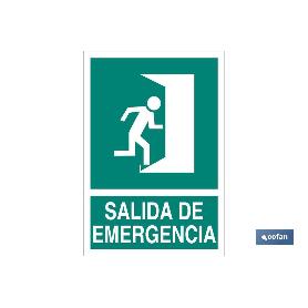 SEÑAL LUMINISCENTE 210X148MM. SALIDA DE EMERGENCIA TEXTO