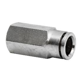 CONEXIÓN RECTA TUBO 4MM. HEMBRA 1/4   CAJA 2 UNID.