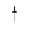 REMACHE FLOR CABEZA ANCHA 4,8 X 20 MM NEGRO   CAJA 250 UNID.