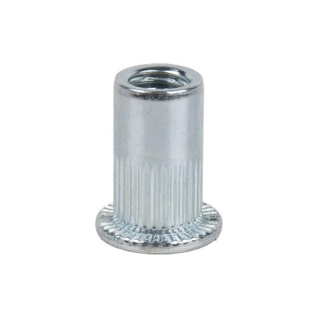 TUERCAS REMACHABLES RANURADAS ANCHAS ACERO M6   CAJA 500 UNID.