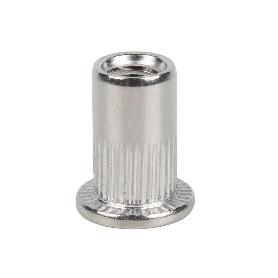 TUERCAS REMACHABLES RANURADAS ANCHAS INOX A-2 M4   CAJA 1000 UNID.
