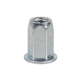 TUERCAS REMACHABLES HEXAGONAL ANCHAS ACERO M10   CAJA 150 UNID.