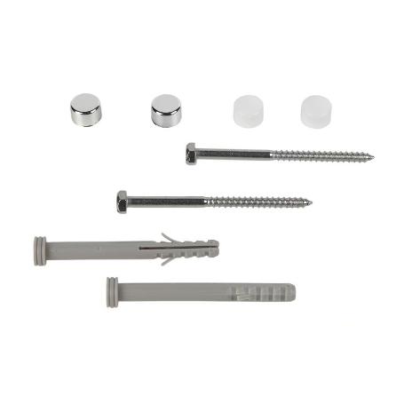SET DE 2 PCS. PARA SANITARIO WC TACO LARGO 6 X 80 MM INOX.