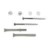 SET DE 2 PCS. PARA SANITARIO WC TACO LARGO 6 X 80 MM INOX.