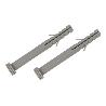 SET DE 2 PCS. PARA SANITARIO WC TACO LARGO 6 X 80 MM INOX.