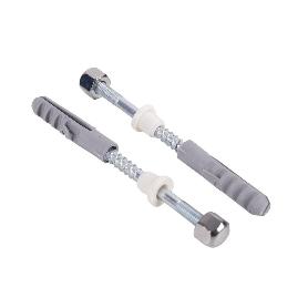 SET 2 PCS PARA SANITARIO WC 5 X 80 ZINCADO