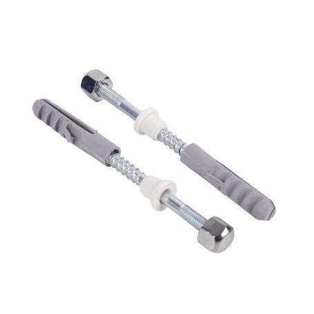 SET 2 PCS PARA SANITARIO WC 5 X 80 ZINCADO