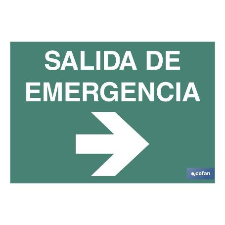 SEÑAL LUMINISCENTE 210X148MM. SALIDA DE EMERGENCIA TEXTO