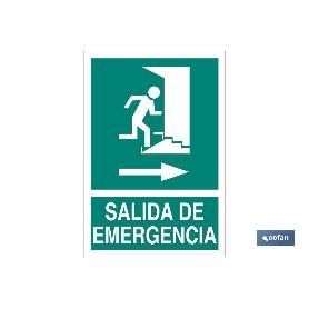 SEÑAL LUMINISCENTE 210X148MM. SALIDA DE EMERGENCIA TEXTO